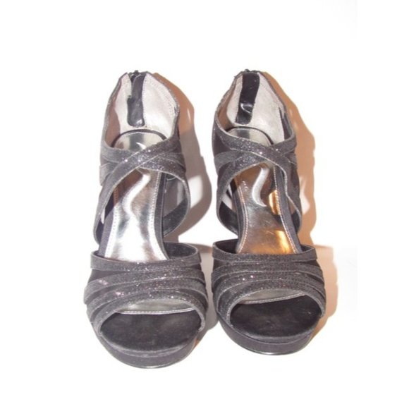 Nina Black FEYLA Sparkly Straps w Mesh & Satin - Picture 8 of 8